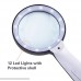 5X LED Magnifying Glass with 12 LED Lights Sukuos Handheld Magnifier with Velvet Bag for Reading Coins Stamps Map,Jewelry Inspection Macular Degeneration Black B07H7ZLDF6